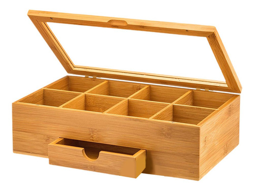 Caja De Madera Para Té, Soporte Para Bolsitas De Té,