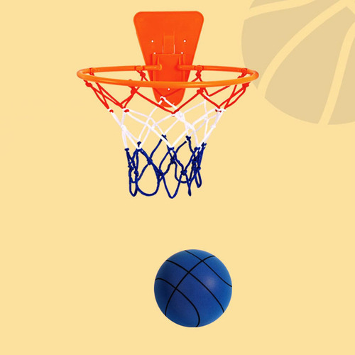 Pelota De Baloncesto Silenciosa Con Aro Para Niños, Pelota