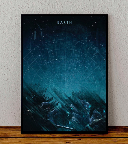 Cuadro 33x48 Poster Enmarcado Tierra Destiny Videojuego