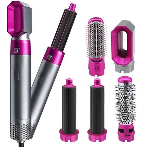 Secador Modelador Escova Cabelo 5 Em 1 1100w