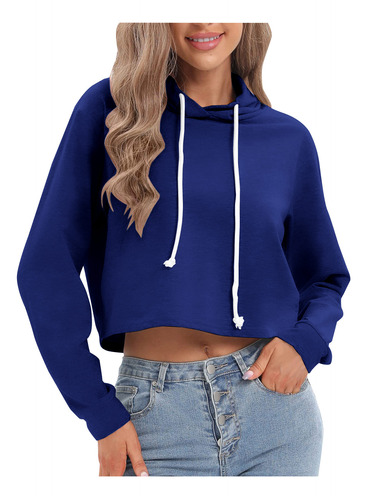 O Blusa Tipo Jersey De Cuello Redondo Para Mujer, Manga Larg