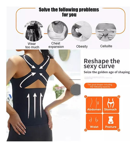 Sujetador Corrector De Postura Con Faja Reductora Para