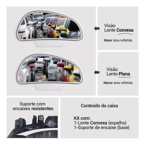 Lente Base Espelho Retrovisor Gol G6 / G7 / G8 2013 A 2023