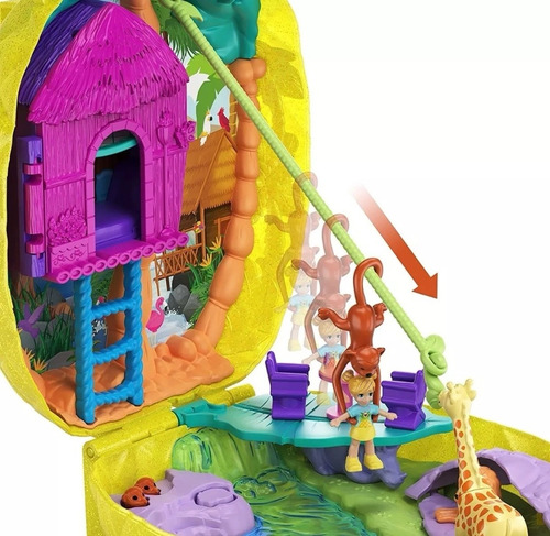 Set Bolsa Piña Tropical Polly Pocket Mattel Con Accesorios