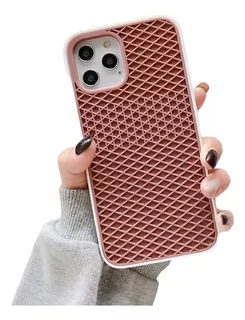 Funda Vans Waffle Para iPhone + Mica + Protectores De Cable