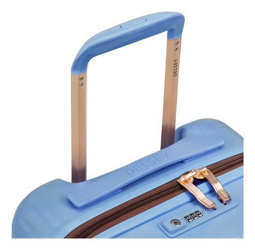 Valija De Cabina Expandible 55 Cm. Delsey Freestyle Color Azul Cielo