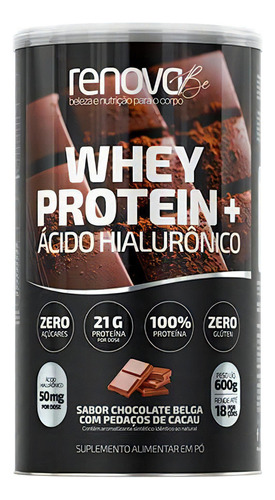 Wheyprotein Renova Be + Ácido Hialurônico 1unid Chocolate