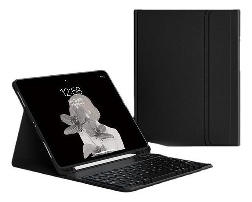 Funda Negra Magnética Para Tableta Con Teclado Para iPad