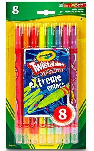 Crayola Twistables Creyones, Colores De Neón, 8 Count.