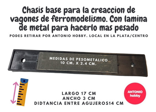 Chasis Base Para Construir Vagones Ho 1/87 Lima Con Peso