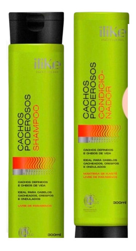 Cachos Poderosos Kit Shampoo E Condicionador Vegano Ilike