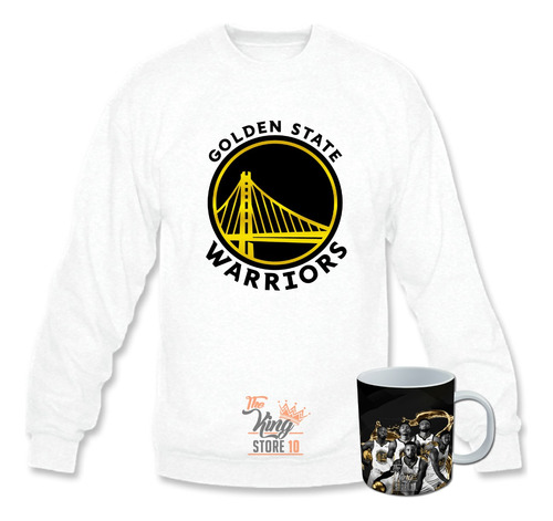 Poleron Cuello Polo + Taza, Gold Blooded, Golden State Warriors The King Store 10