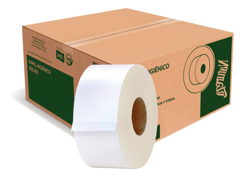 Papel Higiênico Rolão 300 Metros 8 Rolos Extra Luxo 100 Ipel