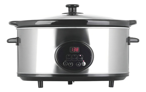 Olla Coccion Electrica Lenta 6 Litros Con Timer Ceramica