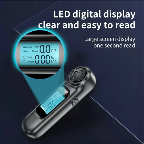 Probador De Alcohol Digital Portátil Con Pantalla Lcd De