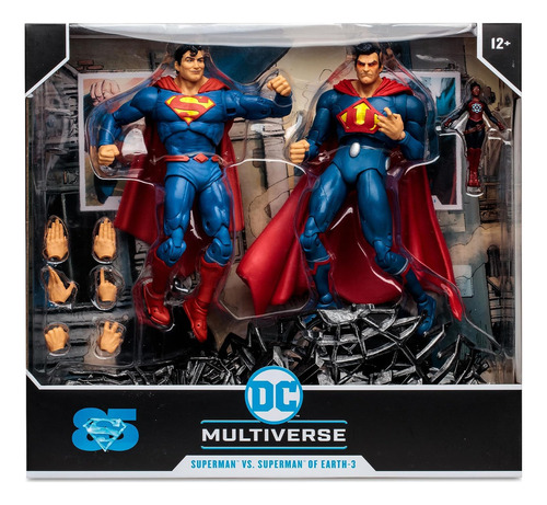 Figuras Pack Superman Vs Superman Earth 3 Dc Mcfarlane Toys