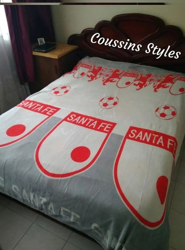 Cobija Manta Equipos Santa Fe Sencillo Doble