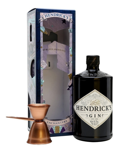 Gin Hendricks Botella C/medidor Jigger 1 Y 2 Oz Envio Gratis