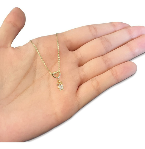 Colar Com Pingente Criança De Ouro 18k Bailarina 40cm Cor Menino