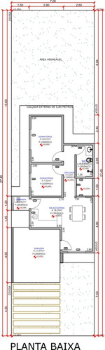 Imagem 2 de 6 de Planta De Casa 2 Quartos - Projeto Completo+aprovação Ea-142