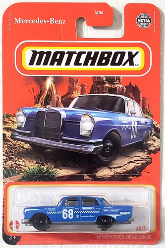62 Mercedes-benz 220 Se Azul Matchbox Mattel