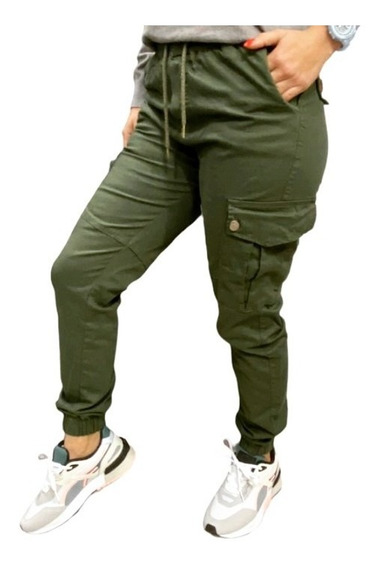 Pantalon Cargo Verde Militar Mujer | MercadoLibre ?