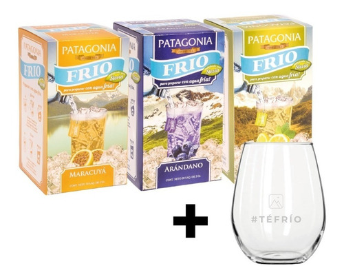 Imagen 1 de 4 de Combo Té Frio Patagonia - Linea Completa + Vaso