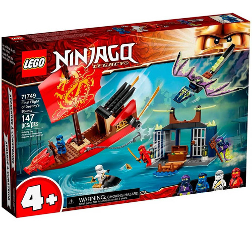 Lego Ninjago - Legacy Voo Final Do Barco Do Destino Quantidade De Peças 147