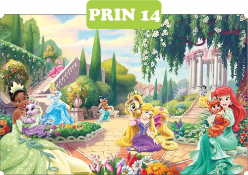 Imagem 9 de 10 de Papel De Parede Auto Colante Adesivo Princesas Barbie 3m²