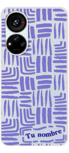 Funda Para Zte Para Mujer Rayas Abstracto Nombre