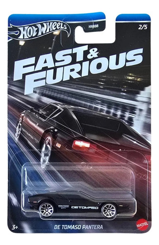 Hot Wheels De Tomaso Pantera Rapido Y Furioso 2/5 Color Negro
