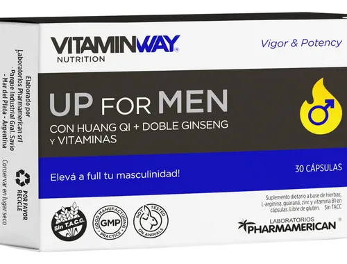 Vitamin Way Kit X2 Up For Men Aumenta Vigor Potencia X30 3c