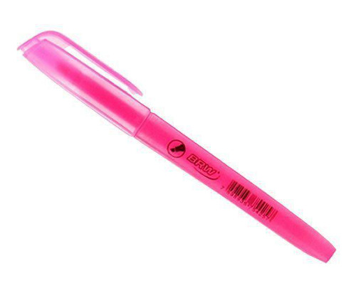 Marca Texto Rosa Fluorescente Chanfrado Brw 01un