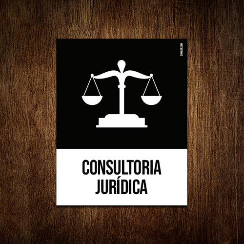 Placa Sinalização Ícone - Consultoria Jurídica 27x35
