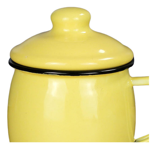 Taza De Esmalte De 380 Ml Con Asa, Taza De Té Para