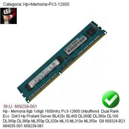 Memória RAM  8GB 1 HP 669239-081