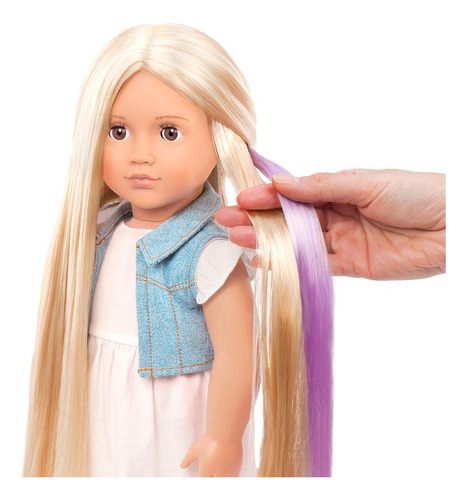 Muñeca Phoebe Cabello Rubio Ultralargo Og 46cm + Accesorios