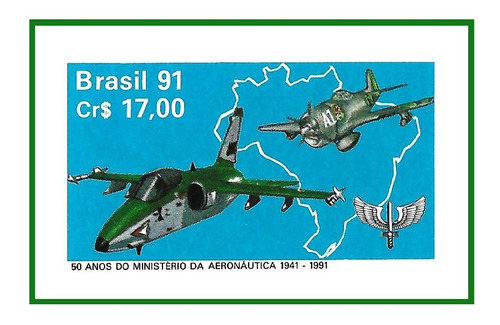 Folha Inteira Selo 1721 Aviação Ministério Aeronáutica