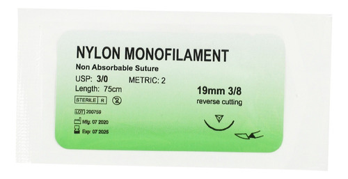 24 Unidades/juego De Sutura De Aguja De Nylon For Sutura De