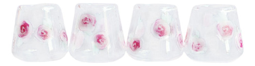 2 Taza De Agua En Miniatura Taza De Cristal1/12 Rosa