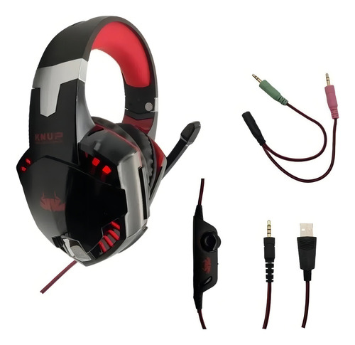 Headset Gamer Knup Kp-455a Vermelho