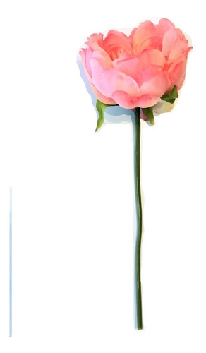 Imagen 2 de 4 de Flor Artificial Peonia Vara Tela Decorativa