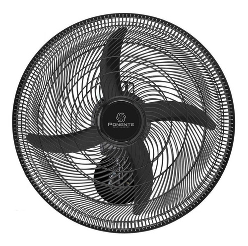 Ventilador Parede 50cm 4pás Oscilante Silencioso Preto Demi 