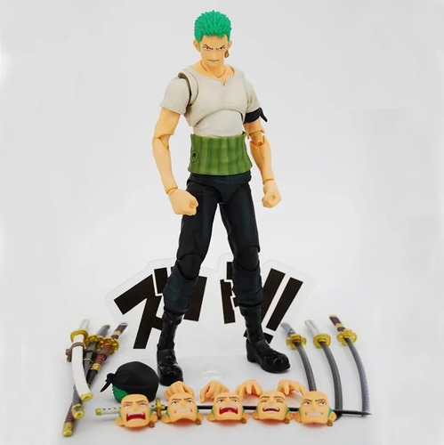 Brinquedo De Boneco De Ação Roronoa Zoro Past Blue Com Caixa