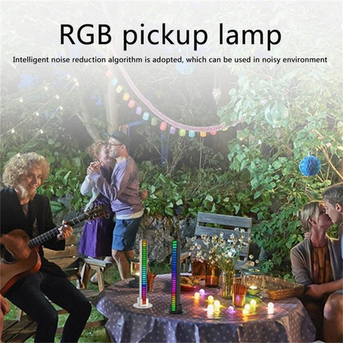 Lámpara De Captación Led Rgb De 18 Colores Con Control De So