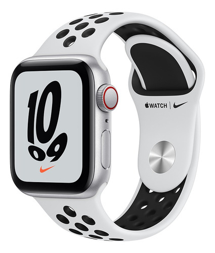 Apple Watch Nike SE (GPS + Cellular, 40mm) - Correa deportiva Nike Gris/Negro