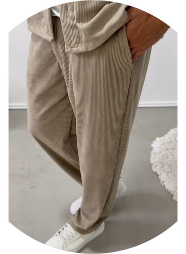 Pantalon Corderoy Corte Recto Hombre Old Money