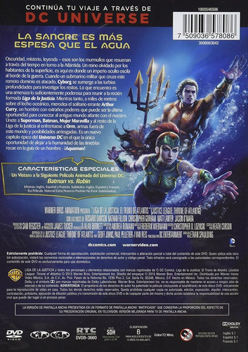 El Trono De Atlantis Liga De La Justicia Dc Pelicula Dvd