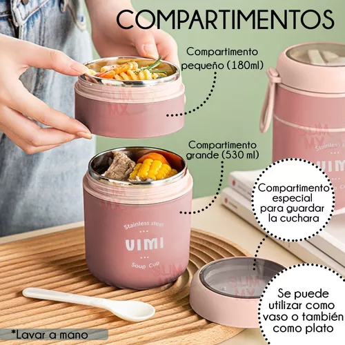 Lonchera Térmica de Acero Inoxidable: Comida Saludable y Segura en  Cualquier Momento del Día