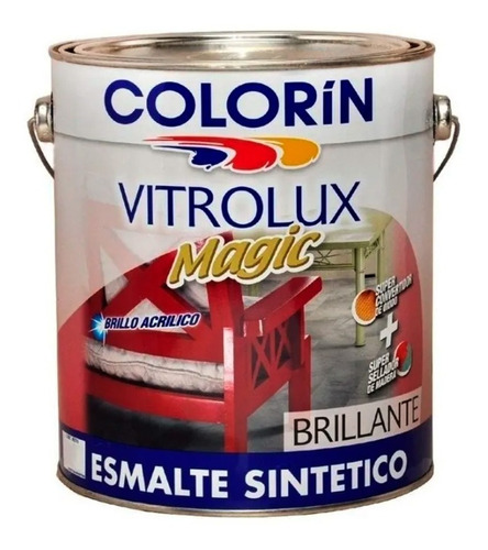 Imagen 1 de 5 de Vitrolux Magic Brill Esmalte P/ Hierro Negro 0,90l Colorin